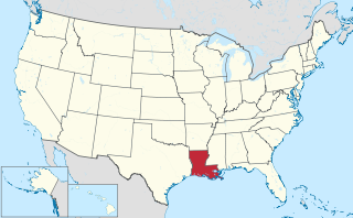 Localisation de l'État de Louisiane aux États-Unis